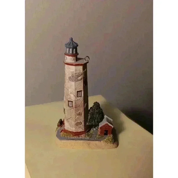 Vintage 2000 Lefton Bald Head Lighthouse Ornament 12871 With Sticker - Picture 2 of 9